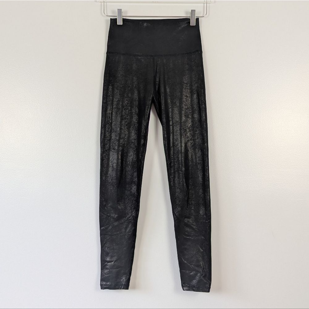 Aerie Offline Shiny Black High-Waisted Leggings Women's Small